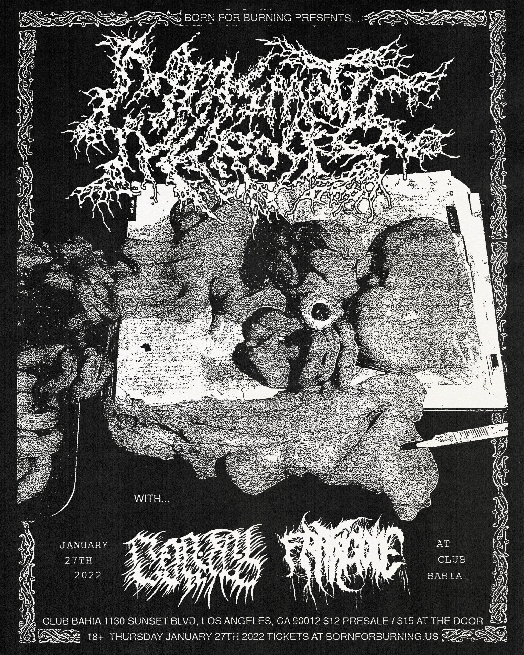 Miasmatic Necrosis, Mortal Wound, Fratricide – BORN FOR BURNING