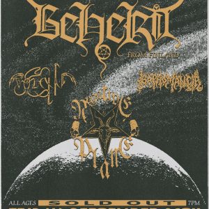 Beherit (Finland) with Negative Plane, Volahn, and Baphomancia (Sold Out)