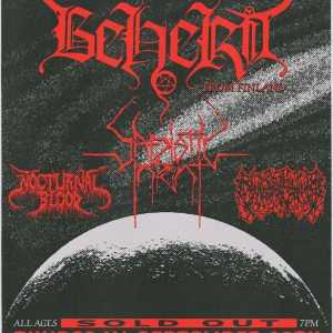 Beherit (Finland) with Sadistic Intent and Nocturnal Blood (Sold Out)